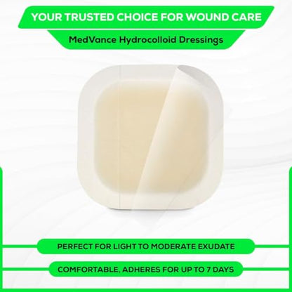 MedVance Bordered Hydrocolloid Adhesive Dressing Waterproof 4"x4" Box of 10