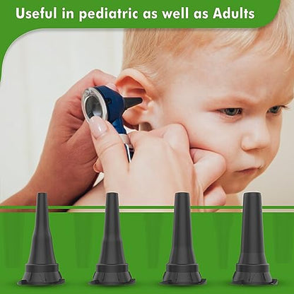 OTICA Reusable Diagnostic Otoscope Specula 2.5mm, 3mm, 4mm, 5mm Compatible with Welch_Allyn Medical Speculum Pinpoint Accuracy