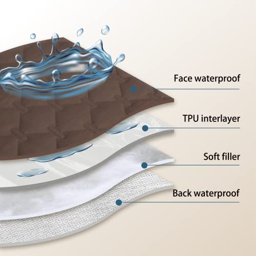 gogobunny Waterproof Armchair Covers for Pets, Anti Hair and Easy Care - color: Dark Chocolate/Light Chocolate, size: 30x30 Inch (Pack of 1)