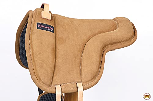 HILASON Horse Bareback Saddle Pad Tan 24 X 36 in