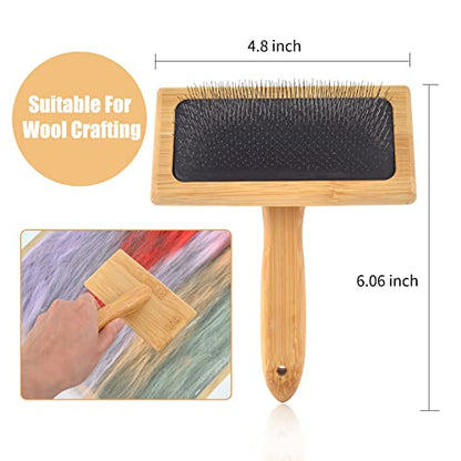 1Pcs Wool Carders Set 9.8 X 9.8 Inch Blending Board Wool Blending Cloth Wool Carders Hand Carders 2 Pcs Needle Felting Tools Blending Board Supplies for Needle Felting Wool
