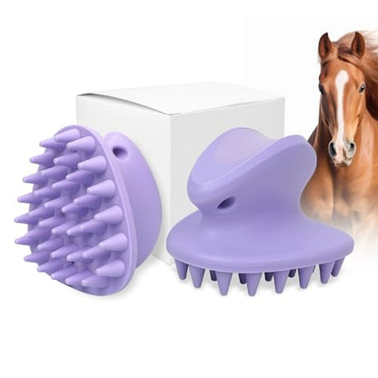 MAXIMILIAN Purple Horse Curry Comb Horse Brush for Shedding&Bathing&Massage