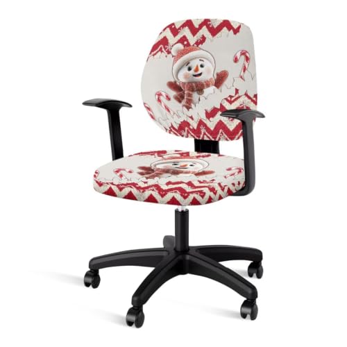 Christmas Cute Snowman Office Chair Seat Cover Chair Seat Covers - color: Christmas Cute Snowman