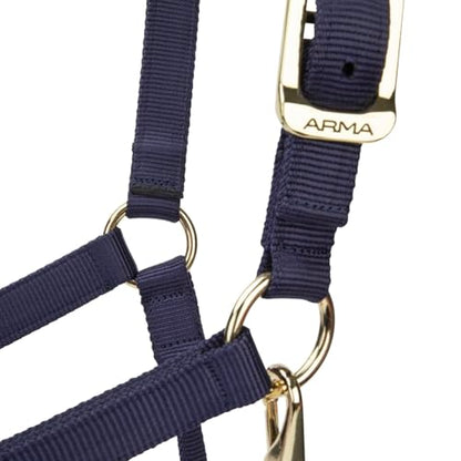 Shires ARMA Adjustable Nylon Halter - color: Navy, size: Pony