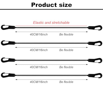 4Pcs Horse Blanket Straps, Adjustable Elastic Leg and Tail Straps, 16" - color: 4 PCS