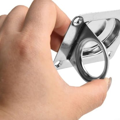 Flush Mount D-Rings, Recessed Tie Down Anchors, For Cargo In Boats Trailers Trucks Flatbeds, Industrial Fasteners Crafted For Reliable Load Security