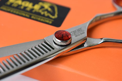 Professional Hair Cutting Scissors 6 inch thinning Scissors 30 Tooth Blender Convex Blade Comfort Handle Stainless Steel Hair Japanese Craft (6.0" Thinner) - style: 6 Inchthinning