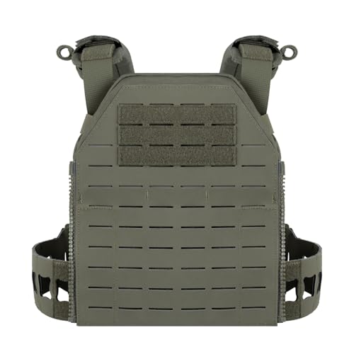 YAKEDA Tactical Training Vest with PALS System - Adjustable Straps Quick-Release Buckle for Hunting - color: Green