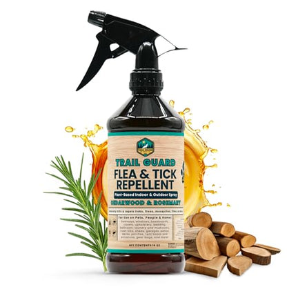 Trail Guard Natural Extra Strength Insect, Flea and Tick Spray for Dogs, Cats, People & Home (16oz, Cedarwood & Rosemary) - size: 1 Pack 16oz