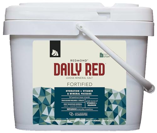 Daily Red Complete Wellness, Fortified Mineral Mix Supplement for Horses, 25lb Bucket - size: 25 lb Bucket