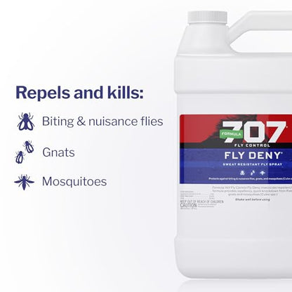 Formula 707 Fly Deny Spray for Horses & Ponies, 1 Gallon - size: 1 Gallon