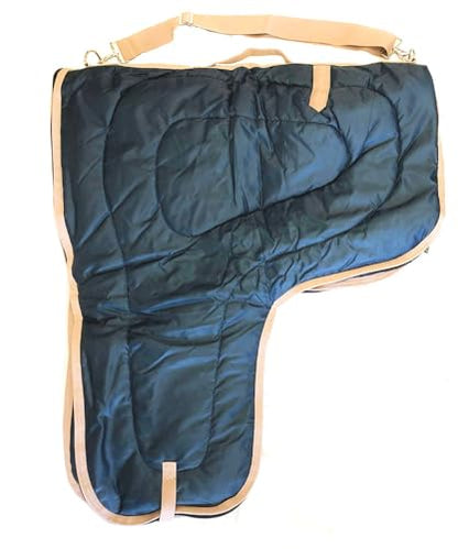 AJ Tack Western Padded Saddle Carrier Bag with Shoulder Strap, Navy Blue - color: Navy Blue