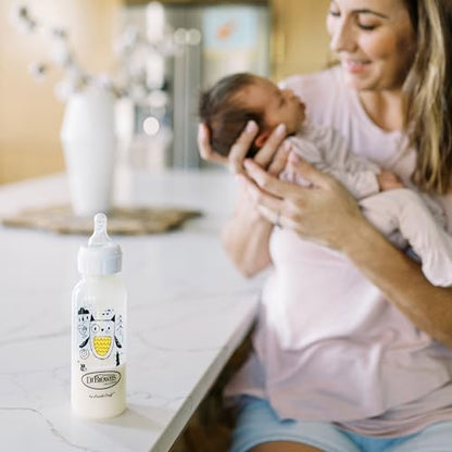 Dr. Brown's Anti-Colic Options+ Narrow Baby Bottle, Bear & Owl, 2-Pack - color: 2-Pack, Bear & Owl, size: 1 Count (Pack of 2)