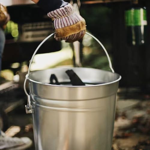 6 Gal Galvanized Steel with Locking Lid Can for Outdoor Storage | galvanized canister with lock top for bulk food storage birdseed chicken feed emergency supplies camping gear hardware