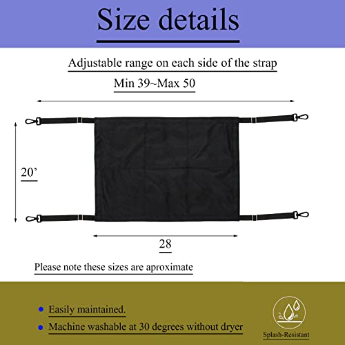 Horse Stall Guard with Swivel Snap Hook,Horse Stall Aisle Guard Fence with Ajustable Straps Strong Metal Push Gate Clip Equestrian Products (Black) - color: Black
