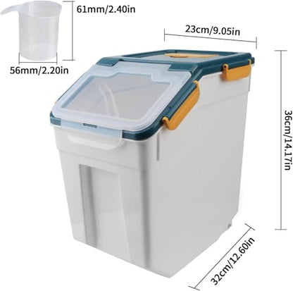 Saim 4 Pack 25lb Flour & Rice Storage Container Bin, Dark Blue - color: 4Pack 25lb Dark Blue