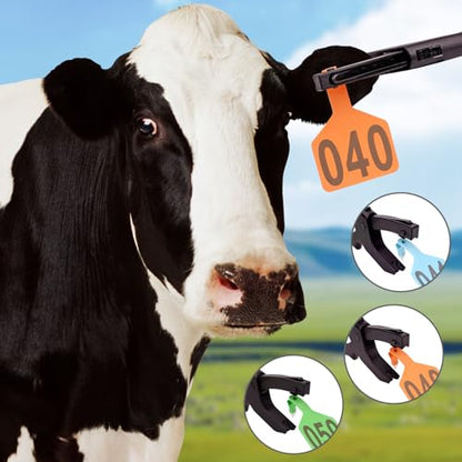 150 Pcs Cattle Ear Tags Kits 001-050 Numbered with Plier and Remover Tool
