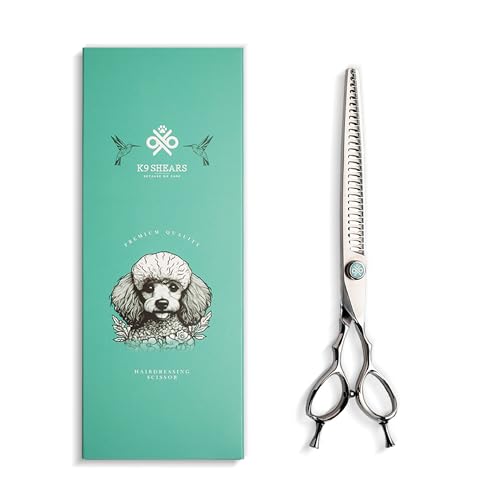 8” Dog Grooming Chunker Scissors – VG10 Japanese Steel Professional Pet Shears for Cats & Dogs | Clean Cut & Precise Trimming | Lightweight, Ergonomic, Handcrafted | Thinning Rate 60-70% | K9 Shears - size: 8" - 60%