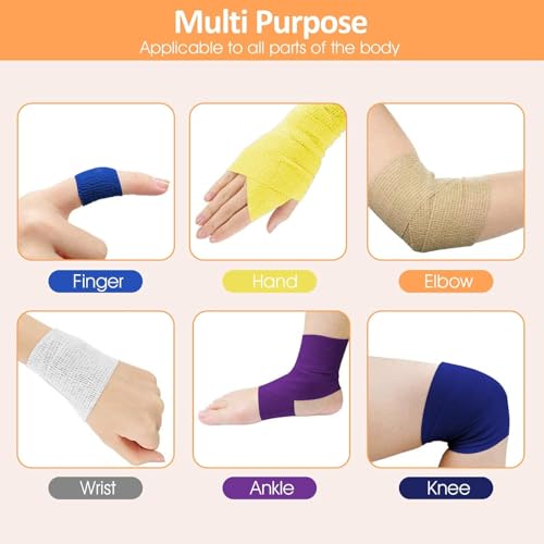 BIRDDIE 39 Packs 1"/2"/3" Colorful Self Adherent Bandage Wrap - color: Colorful Bandage-39