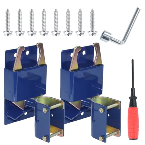 2 Way Farm Gate Latch for Gate with 1-5/8 to 2" Tubes, 2 Pack Blue - color: 2x S16100300