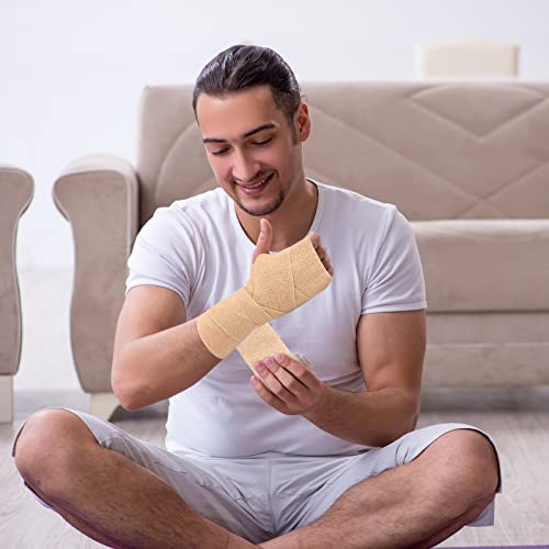 Treela 64 Pack 2" X 5 Yards Self Adhesive Bandage Wrap Beige - color: Beige, size: 2 Inch X 5 Yard