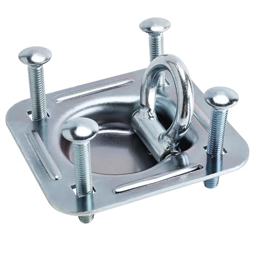 4 Pack Recessed D Rings Heavy Duty Tie Down Anchors– 6,000 lb Capacity Trailer D Rings for Trailers, Cargo, and Deliveries