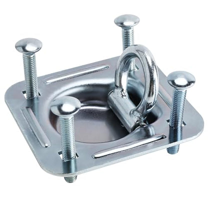 4 Pack Recessed D Rings Heavy Duty Tie Down Anchors– 6,000 lb Capacity Trailer D Rings for Trailers, Cargo, and Deliveries