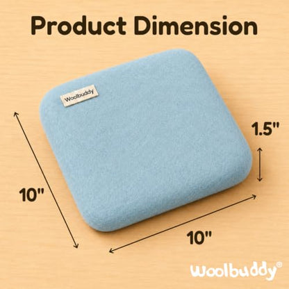 Woolbuddy Needle Felting Mat 10 x 10 x 1.5 Inch (Blue), Pure Wool Felt Pad - color: Blue