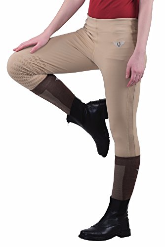 TuffRider Women's Ventilated Schooling Tights - color: Safari/Safari, size: Medium