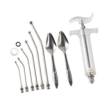 50ML Young Bird Feeding Syringe Set with 6 Tubes and 2 Spoon - size: 50ML