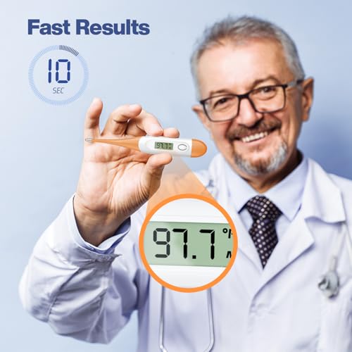 Boncare Digital Thermometer for Adults, Kids & Babies, Orange - color: Orange
