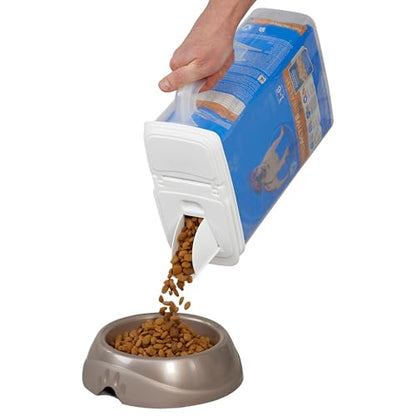Buddeez Pet Food Storage Container 8 Quart Capacity Bird Seed Container - color: White Lid, size: 1 Pack (8 Quart)