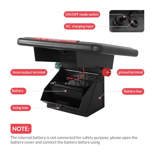 S700 0.76 Joule Solar Electric Fence Charger, Portable and Super Tough - 30 Miles, Keeps Out Predators, Animals