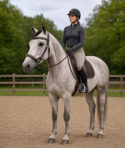 CHALLENGER English Western Horse Leather BITLESS Bridle SIDEPULL Halter REINS Brown 7708BRF