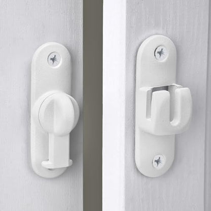 Matte White 90/180 Degree Barn Door Latches,Flip Gate Lock - color: Matte White
