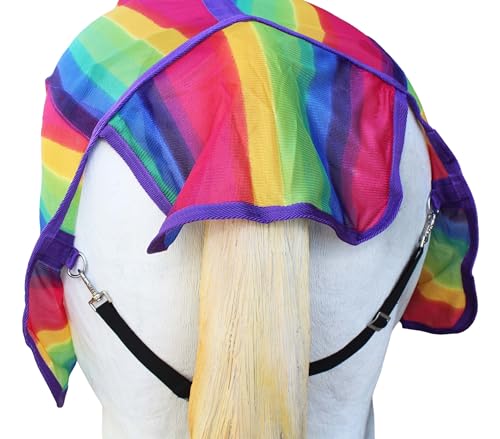 70" Horse Sheet Summer Spring Airflow Mesh Rainbow 7343 - color: Rainbow, size: 70 inches