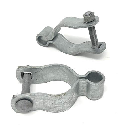 Pressed Steel Chain Link Fence Frame Hinge w/Bolt - (2 Sets Pack) (1-5/8") - size: 1-5/8 Inch
