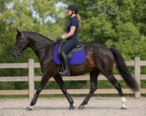 CHALLENGER Horse 23" x 20" English All-Purpose Contoured Quilted Trail Saddle Pad 72143 - color: 퍼플.