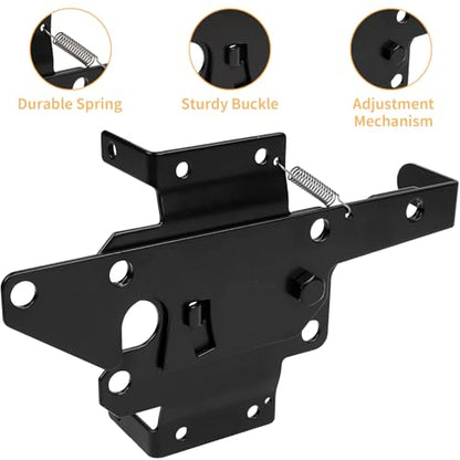 Heavy Duty Gate Latch for Wooden Fence, Black Post Mount Automatic Gravity Lock, Self-Locking Gate Latch for Wooden/Vinyl Fence, Pool, Garden & Outdoor Gates