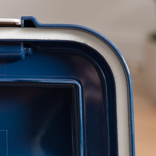 IRIS USA Dog Food Storage Container, Up to 30 lbs, Navy/Pearl, Made in USA - color: Navy/Pearl, size: 30 lbs