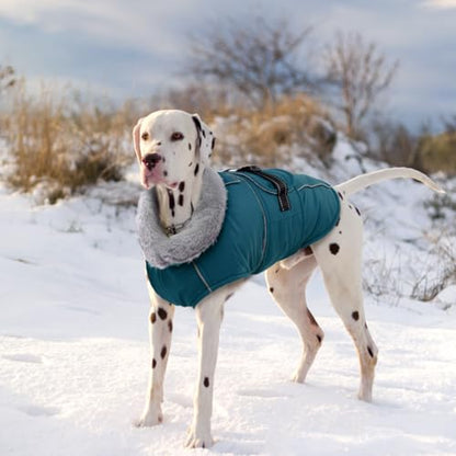 Lelepet Dog Coats for Small Dogs Waterproof Dog Jacket with Adjustable Fit - color: Dark Green, size: S