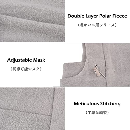TRIWONDER Kids Winter Hats Balaclava Ski Mask for Boys Girls Toddlers Windproof Adjustable Cold Weather Face Mask Neck Warmer - color: Light Gray
