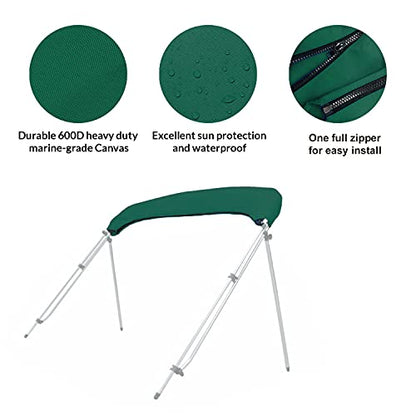 SavvyCraft Boat Bimini Top Cover Storage Boot, Green 54"-60" W - color: Green, size: 54"-60" W