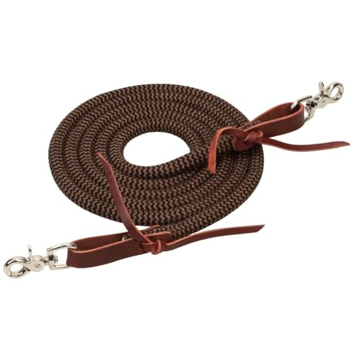 Weaver Equine EcoLuxe™ Round Trail Rein, Black, 1/2" W x 10' L
