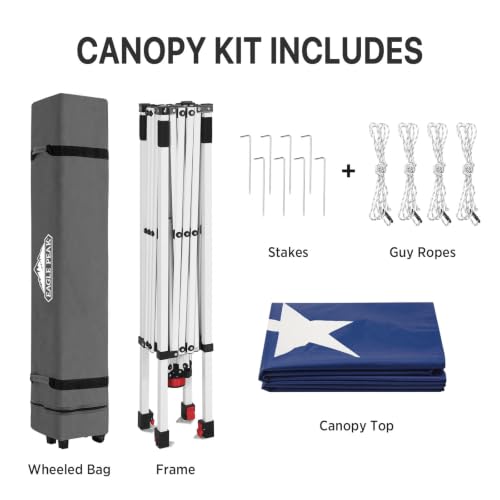 EAGLE PEAK 8x8 Pop Up Canopy Tent Easy Up Canopy Outdoor, American Flag - color: American Flag, size: 8x8