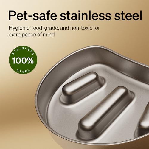 PETLIBRO Automatic Dog Feeder with Camera, Auto Cat Food Dispenser Slow Feeders Dogs Bowl, 1080P HD Video with Night Vision, 5G WiFi with 2-Way Audio, Stainless Steel Slow Food Tray for Small Dogs - color: Black, size: 5L-with Camera & Slow Feed Bowl