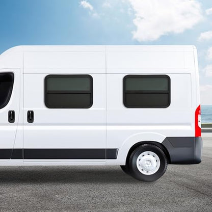 Vertical Sliding Black RV Window for Teardrop, Cargo, Horse Trailer, Marine Camper Window Replacement,30" Wide x 20" Tall, 2 Pack (30"x20") - size: 30"x20"