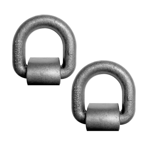 2 Pack 1" Weld On D Rings Forged Trailer Tie Down Anchors 45,000 LBS - color: Pack of 2