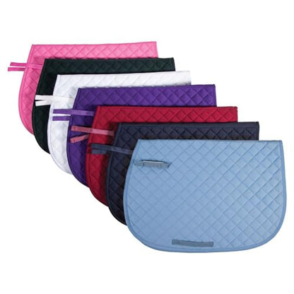 Dura-Tech All-Purpose Saddle Pads for Horses | Schooling Saddle Pad Square Cut | Equines Horse Saddle Pads | Polyester Fabric Blend | 23" Spine and 18" Drop Length - color: Sky Blue