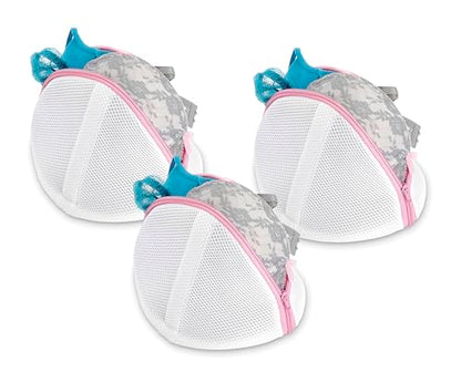 Whitmor Mesh Bra Wash Bag - Set of 3 -White - size: Small Set of 3